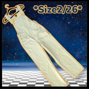 NWT: Good American - Better Than Leather Straight Leg Overalls (SIZE: 2/26)